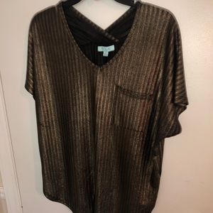 Olive/Gold short Sleeve Top